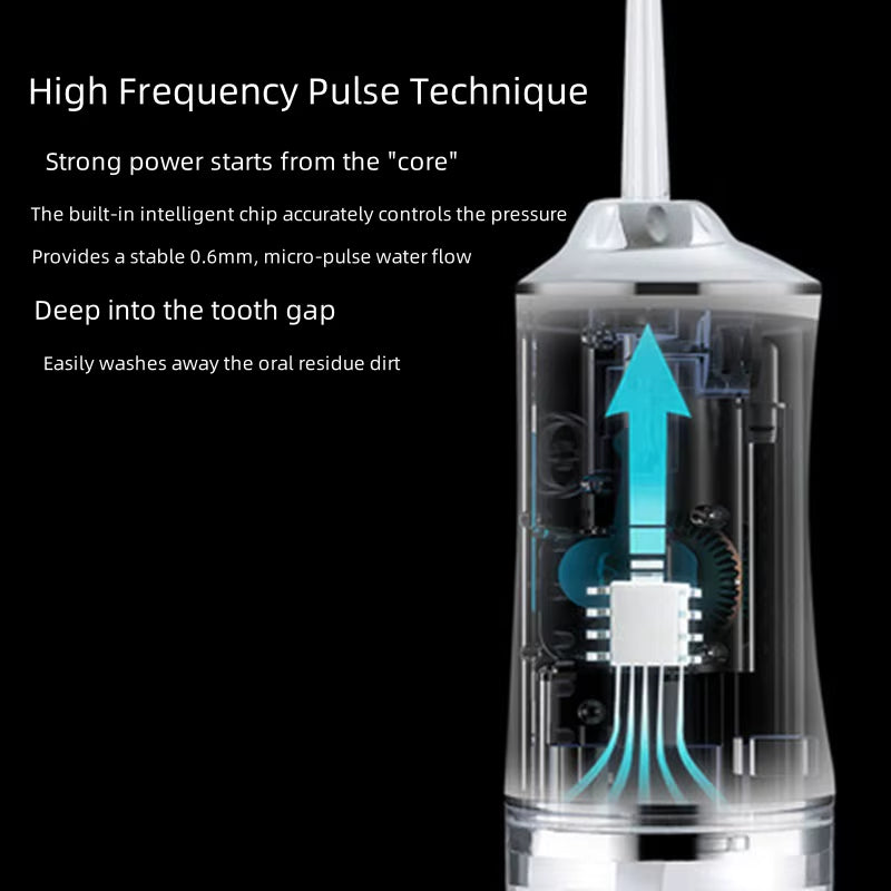 New Oral Irrigator Portable Dental Water Flosser USB Rechargeable Dental Water Jet Pick Flosser 4 Jet Tip 3 Modes Teeth Cleaner